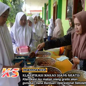 Klarifikasi Makan Siang Gratis Pakai Dana BOS